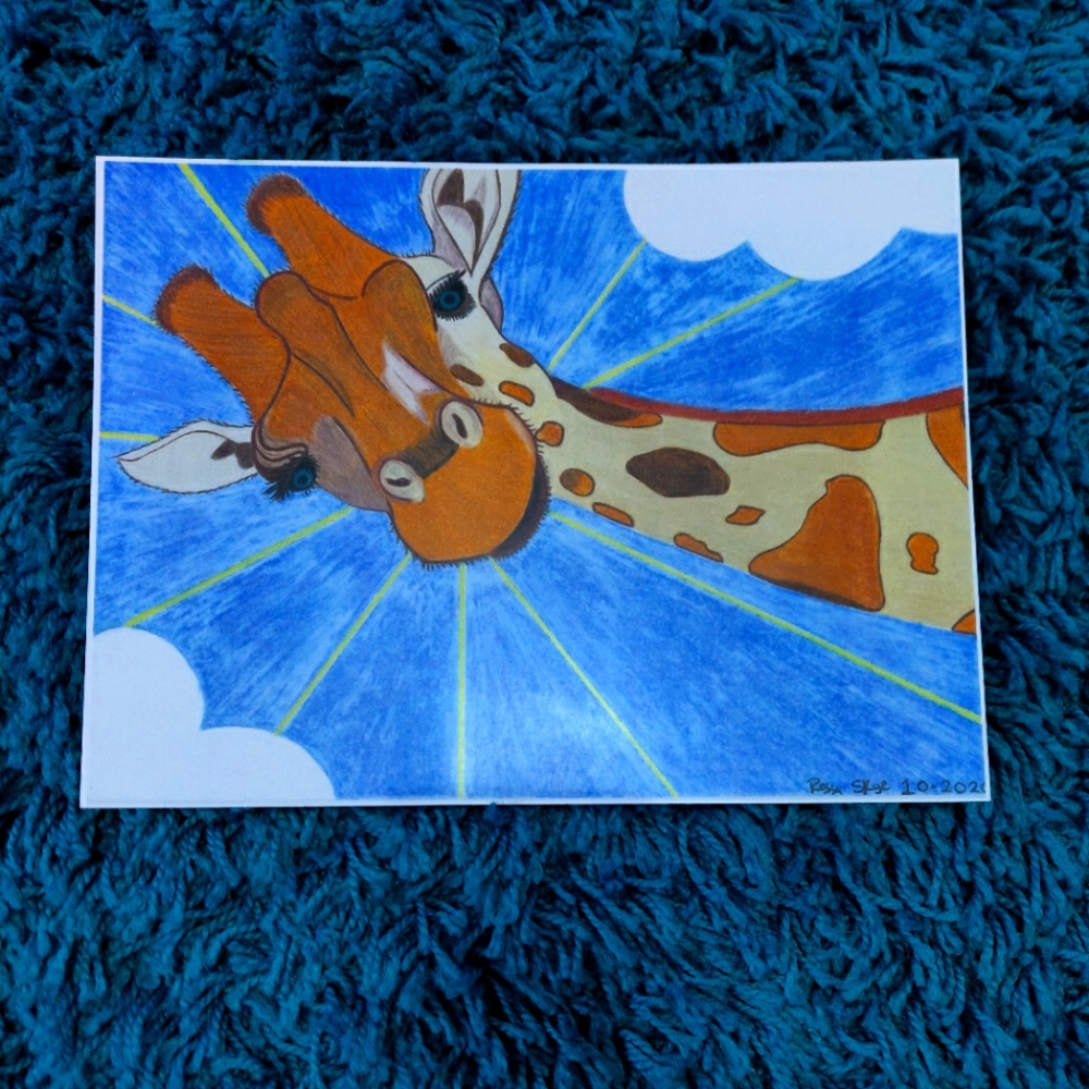 Summer Days Giraffe Art Print